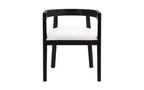 Jack Modern Juego de Comedor Tapizado de 7 Piezas de Madera de Caucho Beige/Negro