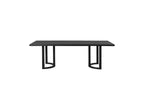 Jack Modern Juego de Comedor Tapizado de 7 Piezas de Madera de Caucho Beige/Negro