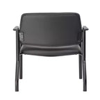 Silla para visitas, 500 lbs, antimicrobiana, negra - Boss Office Products: Respaldo medio resistente, brazos fijos, estructura de metal