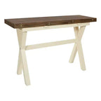 Albury Table White - OSP Home Furnishings: Farmhouse Flip Top, Seats 6, Cross Beam Legs