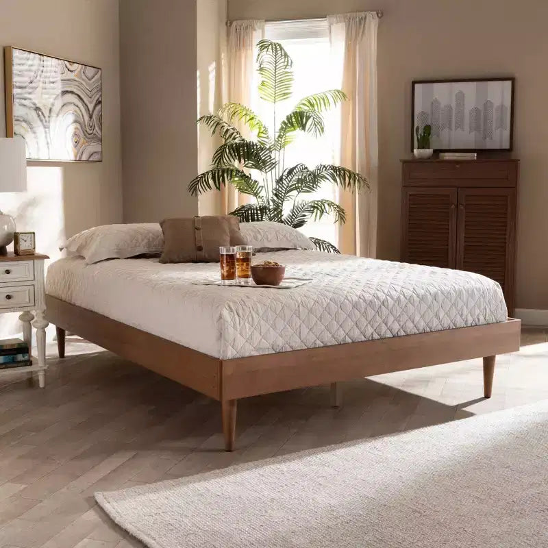 Rina Cama de Madera Fresno Nogal