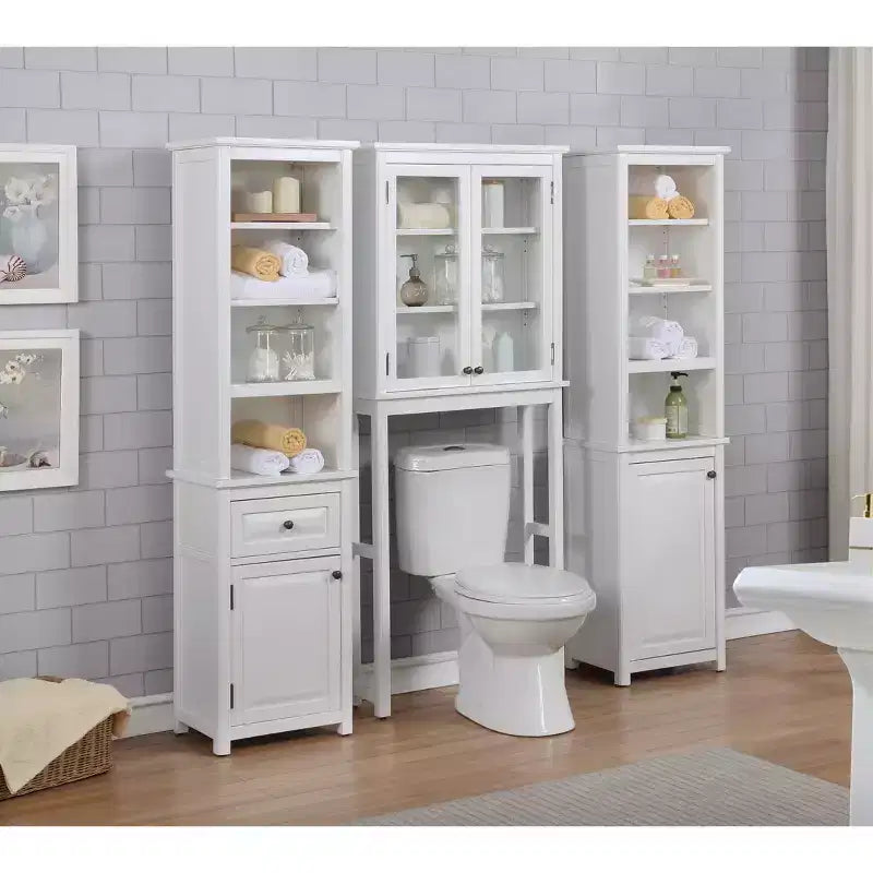 Dorset Organizador de almacenamiento para baño, blanco