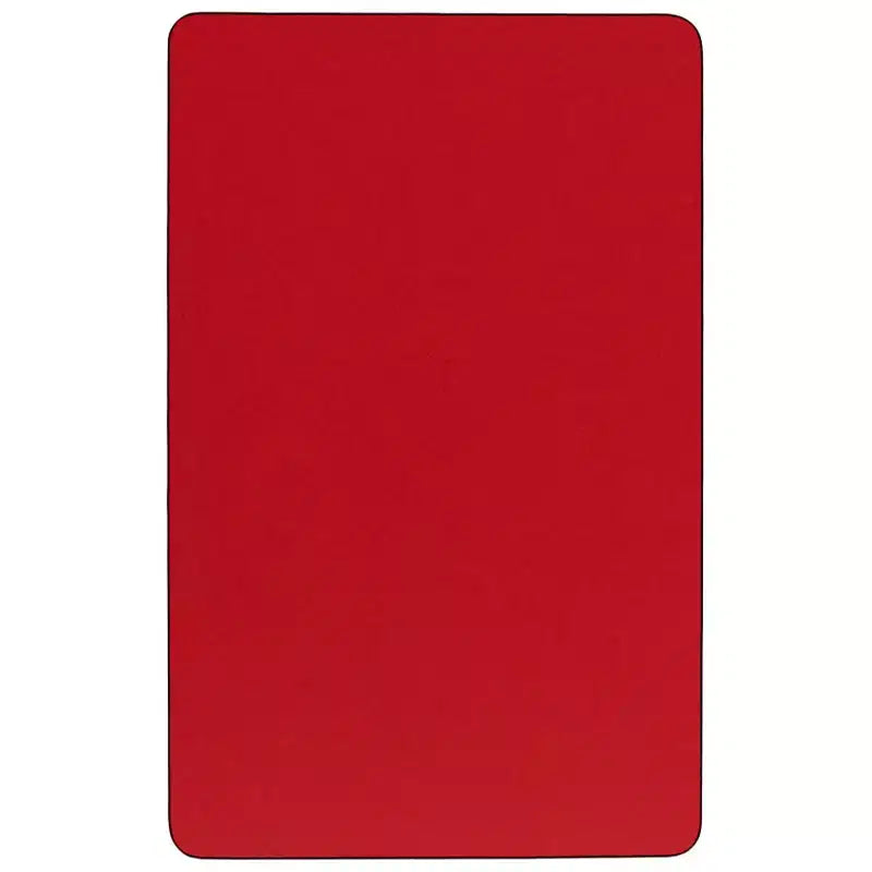Flash Furniture Mesa de actividades rectangular de laminado de alta presión, 60"L x 24"W, patas cortas ajustables en altura