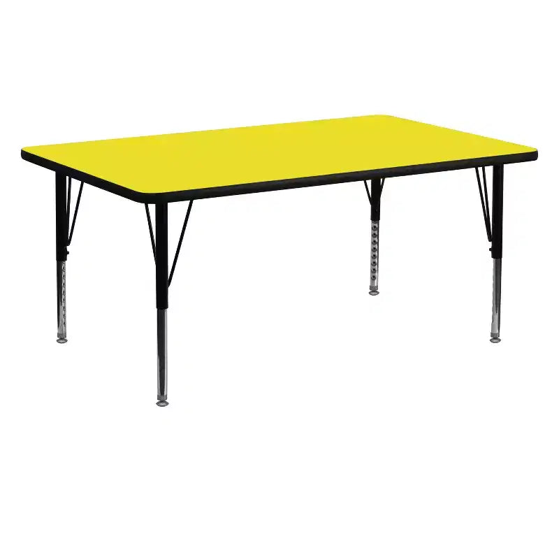 Flash Furniture 24''W x 60''L Rectangular HP Laminate Activity Table - Height Adjustable Short Legs