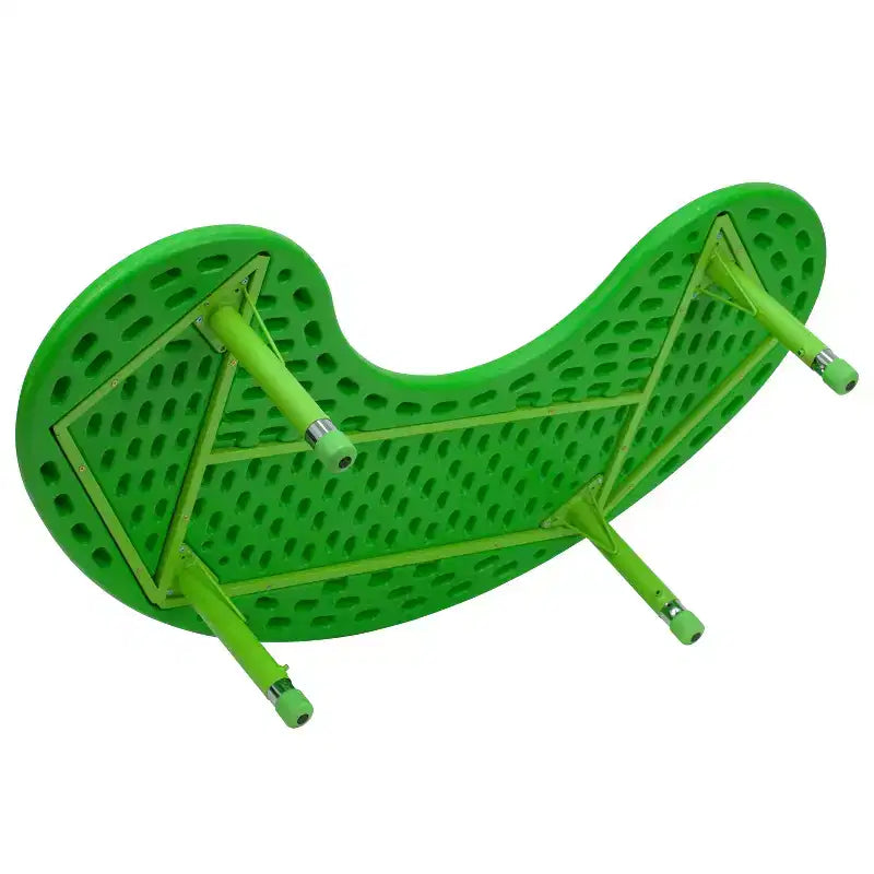 Mesa de actividades de plástico semilunar de 35 W x 65 L ajustable en altura Flash Furniture