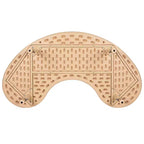 Mesa de actividades de plástico semilunar de 35 W x 65 L ajustable en altura Flash Furniture