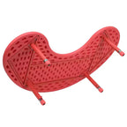 Mesa de actividades de plástico semilunar de 35 W x 65 L ajustable en altura Flash Furniture
