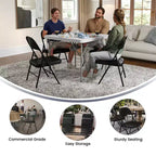 Silla plegable de metal con doble refuerzo, paquete de 2