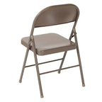 Silla plegable de metal con doble refuerzo, paquete de 2