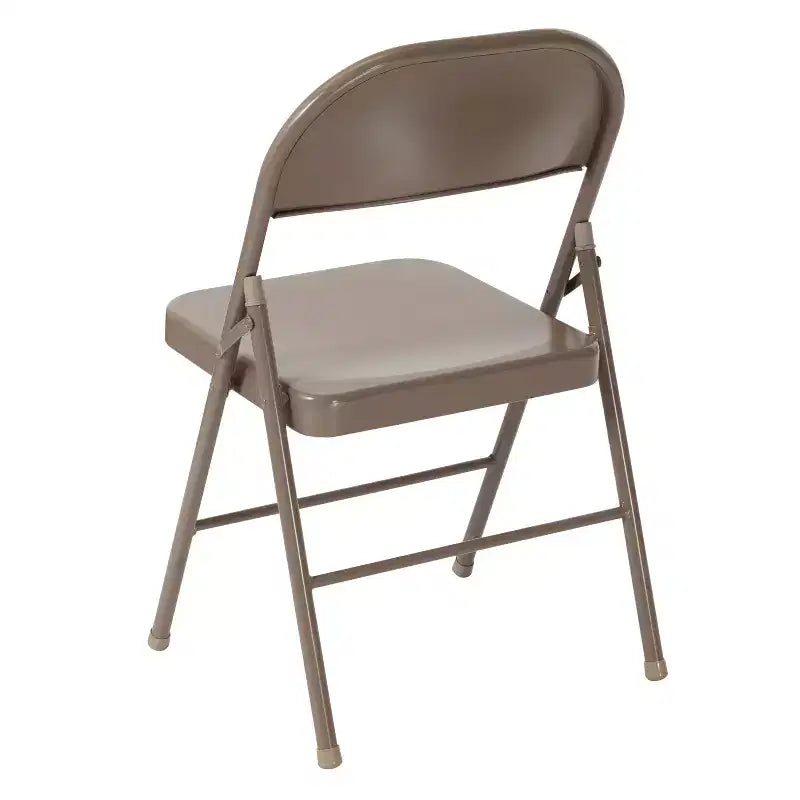 Silla plegable de metal con doble refuerzo, paquete de 2