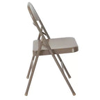 Silla plegable de metal con doble refuerzo, paquete de 2