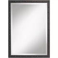 Uttermost Braddock Rectangular Vanity Decorative Wall Mirror Rustic Beveled Edge Raised Nailhead Black Metal Frame 28 Wide for Bathroom Living Room