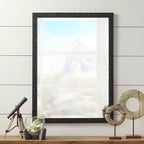 Espejo decorativo de pared rectangular Uttermost Braddock para tocador, rústico, con borde biselado, remaches en relieve, marco de metal negro, 71 cm de ancho para baño y sala de estar
