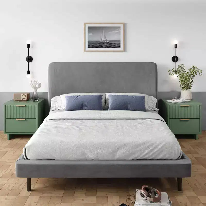 Manhattan Comfort Juego de 2 mesitas de noche Granville de 2 cajones