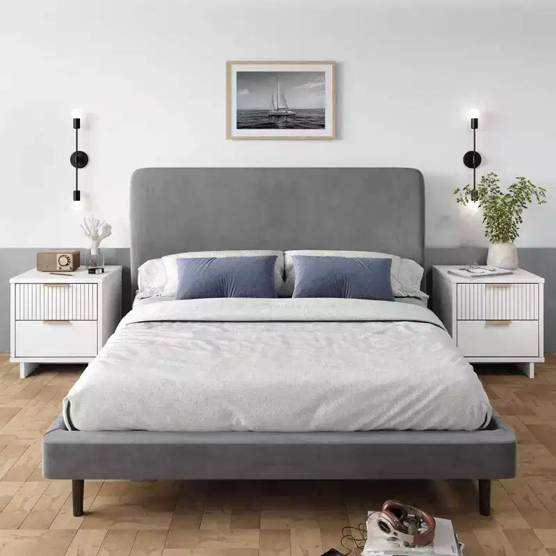Manhattan Comfort Juego de 2 mesitas de noche Granville de 2 cajones