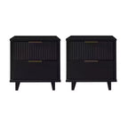 Manhattan Comfort Set of 2 Granville 2 Drawer Nightstands